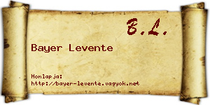 Bayer Levente névjegykártya