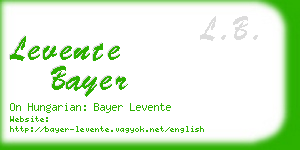 levente bayer business card